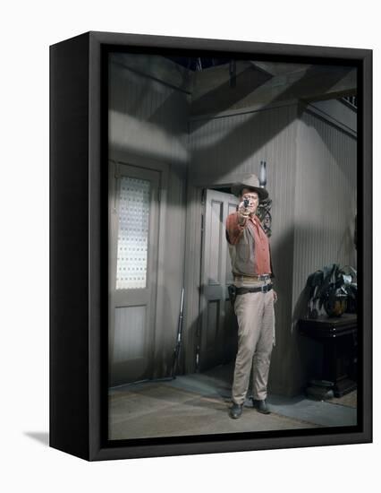 EL DORADO, 1967 directed by HOWARD HAWKS John Wayne (photo)-null-Framed Stretched Canvas