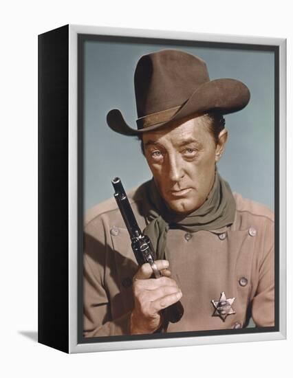 EL DORADO, 1967 directed by HOWARD HAWKS Robert Mitchum (photo)-null-Framed Stretched Canvas