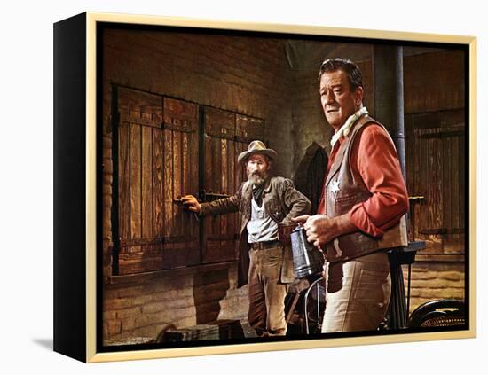 El Dorado, John Wayne, Arthur Hunnicut, 1967-null-Framed Stretched Canvas