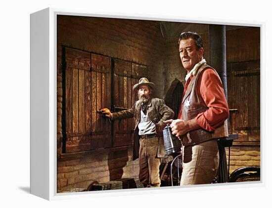 El Dorado, John Wayne, Arthur Hunnicut, 1967-null-Framed Stretched Canvas