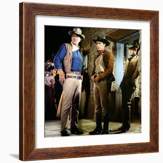 El Dorado, John Wayne, Christopher George, James Caan, 1967-null-Framed Photo