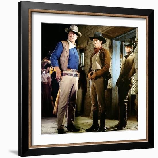 El Dorado, John Wayne, Christopher George, James Caan, 1967-null-Framed Photo