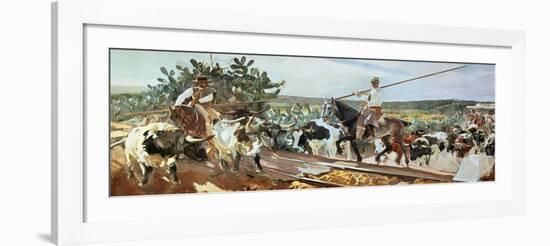 El Encierro, 1915, Spanish School-Joaquín Sorolla y Bastida-Framed Giclee Print