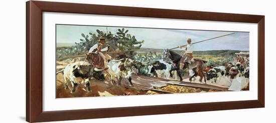 El Encierro, 1915, Spanish School-Joaquín Sorolla y Bastida-Framed Giclee Print