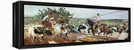 El Encierro, 1915, Spanish School-Joaquín Sorolla y Bastida-Framed Premier Image Canvas