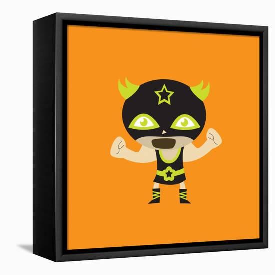 El Frijole Flexing His Muscles-null-Framed Premier Image Canvas