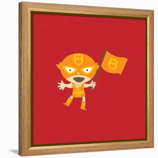 El Fuego Waving A Flag-null-Framed Premier Image Canvas