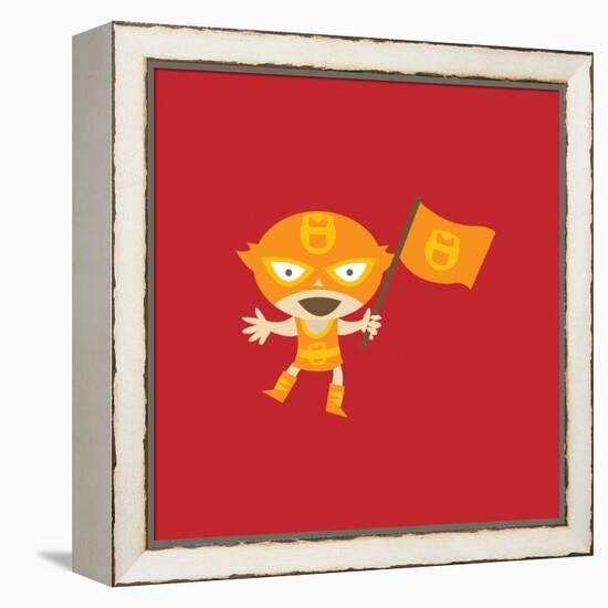 El Fuego Waving A Flag-null-Framed Premier Image Canvas