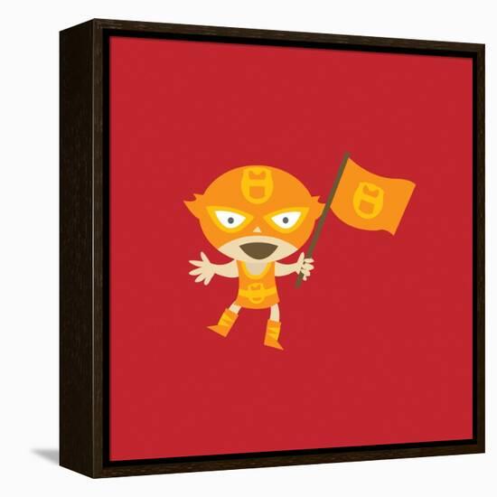 El Fuego Waving A Flag-null-Framed Premier Image Canvas