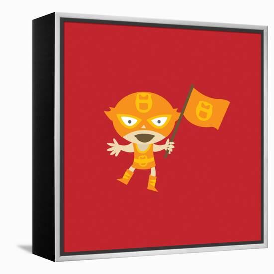 El Fuego Waving A Flag-null-Framed Premier Image Canvas