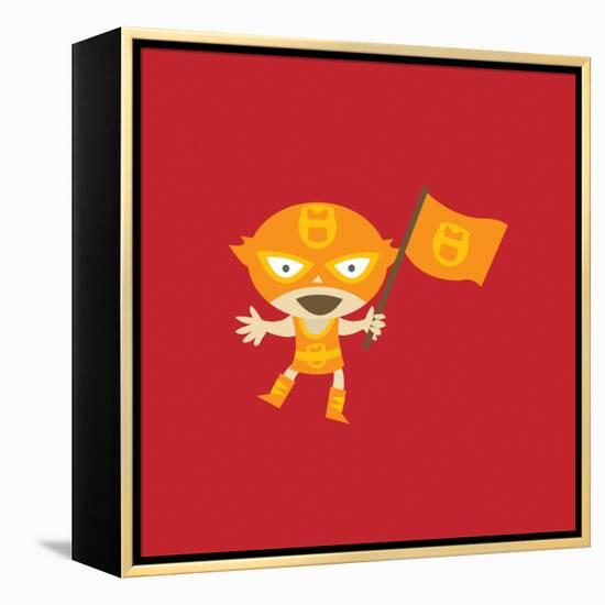 El Fuego Waving A Flag-null-Framed Premier Image Canvas