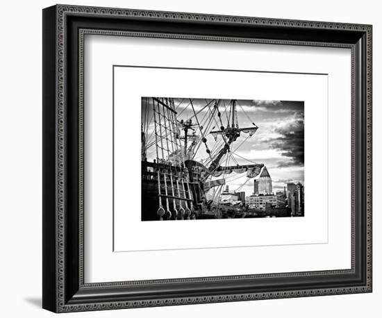 El Galeon, Authentic Replica of 17th Century Spanish Galleon at Pier 84, New York-Philippe Hugonnard-Framed Art Print