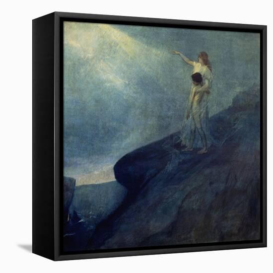 El Genio Y La Inspiracion, 1905-Julio Romero de Torres-Framed Premier Image Canvas