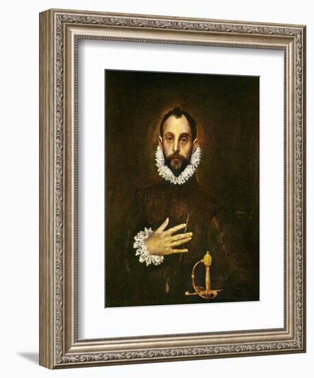 El Greco: Gentleman-El Greco-Framed Giclee Print