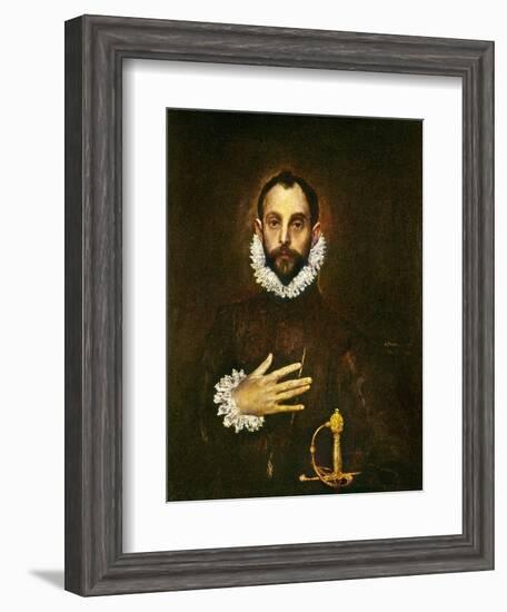 El Greco: Gentleman-El Greco-Framed Giclee Print