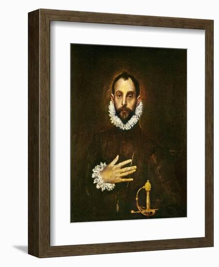 El Greco: Gentleman-El Greco-Framed Giclee Print