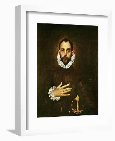 El Greco: Gentleman-El Greco-Framed Giclee Print