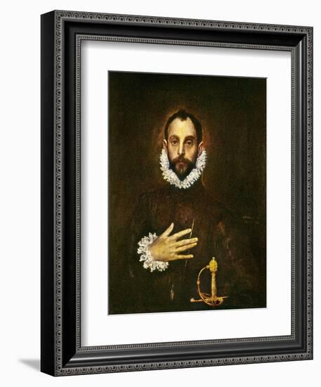 El Greco: Gentleman-El Greco-Framed Giclee Print