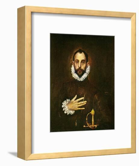 El Greco: Gentleman-El Greco-Framed Premium Giclee Print