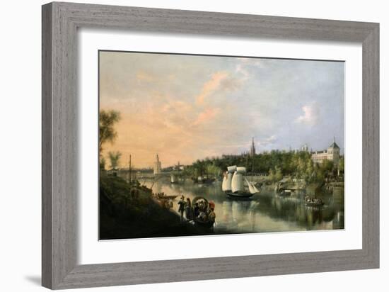 El Guadalquivir a Su Paso Por Sevilla, 1851-Manuel Barron y Carrillo-Framed Giclee Print