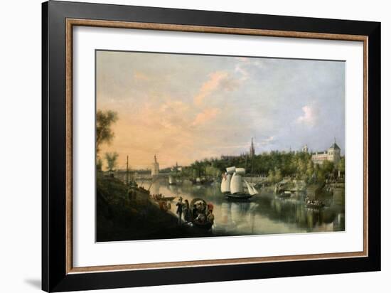 El Guadalquivir a Su Paso Por Sevilla, 1851-Manuel Barron y Carrillo-Framed Giclee Print