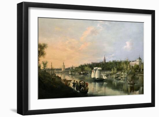 El Guadalquivir a Su Paso Por Sevilla, 1851-Manuel Barron y Carrillo-Framed Giclee Print