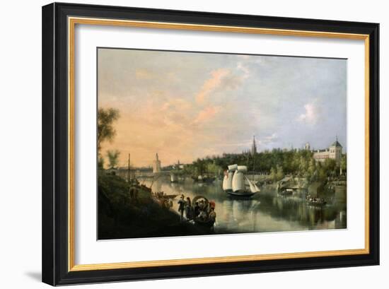 El Guadalquivir a Su Paso Por Sevilla, 1851-Manuel Barron y Carrillo-Framed Giclee Print