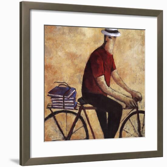 El Hombre De La Bicicleta-Didier Lourenco-Framed Art Print