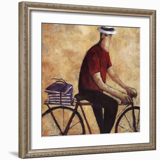 El Hombre De La Bicicleta-Didier Lourenco-Framed Art Print