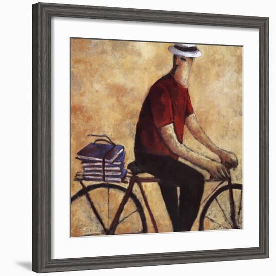 El Hombre De La Bicicleta-Didier Lourenco-Framed Art Print