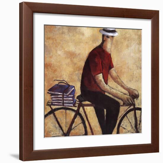 El Hombre De La Bicicleta-Didier Lourenco-Framed Art Print