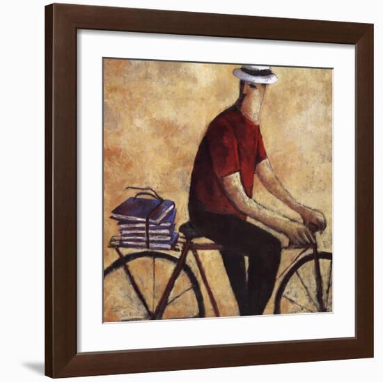 El Hombre De La Bicicleta-Didier Lourenco-Framed Art Print