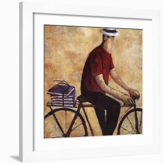 El Hombre De La Bicicleta-Didier Lourenco-Framed Art Print