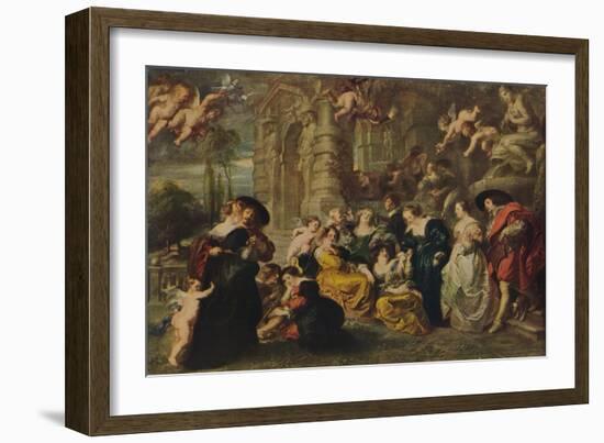 'El Jardin Del Amor', (The Garden of Love), 1633, (c1934)-Peter Paul Rubens-Framed Giclee Print