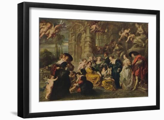 'El Jardin Del Amor', (The Garden of Love), 1633, (c1934)-Peter Paul Rubens-Framed Giclee Print