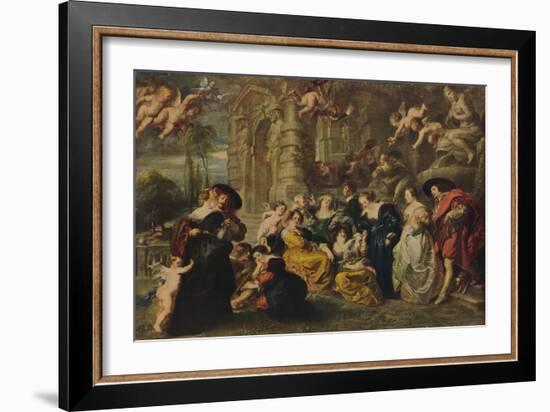 'El Jardin Del Amor', (The Garden of Love), 1633, (c1934)-Peter Paul Rubens-Framed Giclee Print