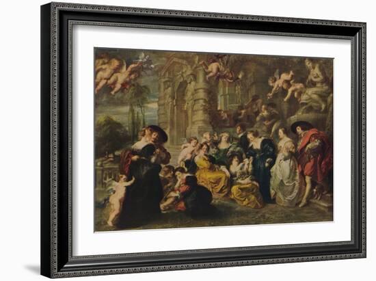 'El Jardin Del Amor', (The Garden of Love), 1633, (c1934)-Peter Paul Rubens-Framed Giclee Print