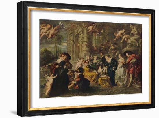 'El Jardin Del Amor', (The Garden of Love), 1633, (c1934)-Peter Paul Rubens-Framed Giclee Print