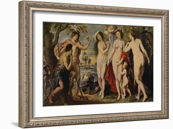 'El Juicio De Paris', (The Judgment of Paris), 1639, (c1934)-Peter Paul Rubens-Framed Giclee Print