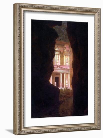 El Khasne, Petra-Frederic Edwin Church-Framed Art Print