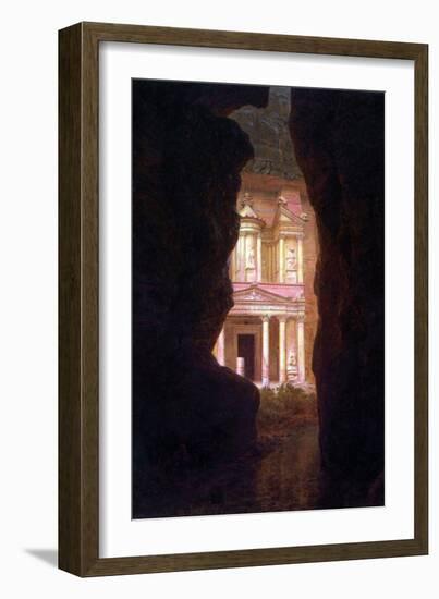 El Khasne, Petra-Frederic Edwin Church-Framed Art Print