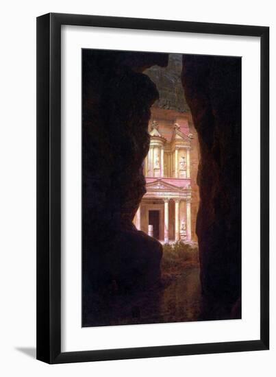 El Khasne, Petra-Frederic Edwin Church-Framed Art Print