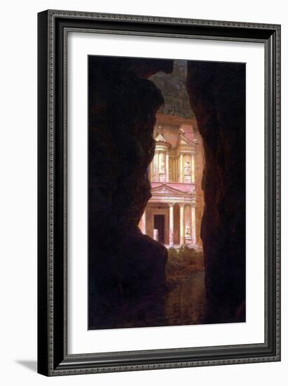 El Khasne, Petra-Frederic Edwin Church-Framed Art Print