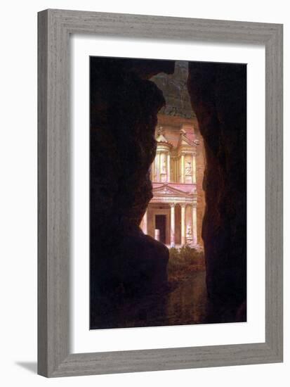 El Khasne, Petra-Frederic Edwin Church-Framed Premium Giclee Print