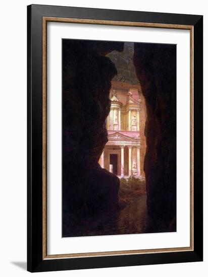 El Khasne, Petra-Frederic Edwin Church-Framed Premium Giclee Print