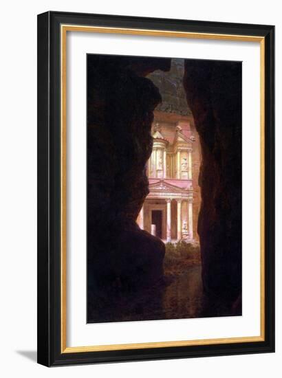 El Khasne, Petra-Frederic Edwin Church-Framed Premium Giclee Print