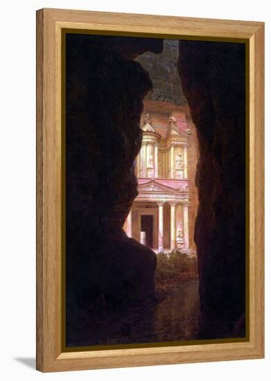 El Khasne, Petra-Frederic Edwin Church-Framed Stretched Canvas