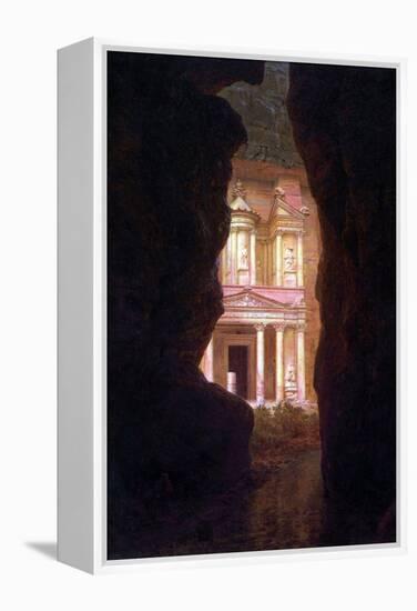 El Khasne, Petra-Frederic Edwin Church-Framed Stretched Canvas