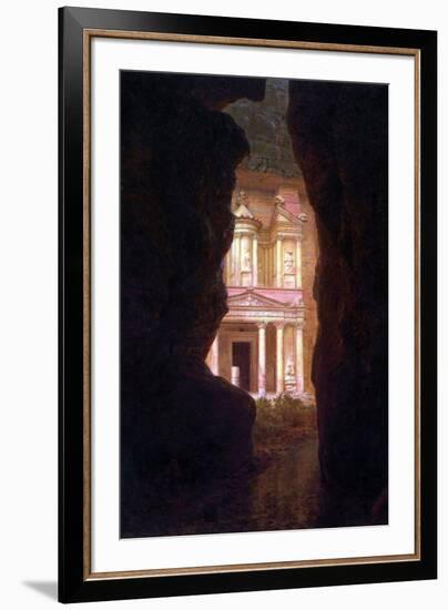 El Khasne, Petra-Frederic Edwin Church-Framed Art Print