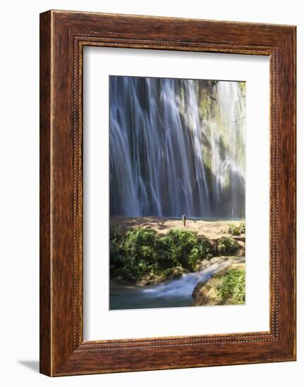 El Limon Waterfall, Eastern Peninsula De Samana, Dominican Republic, West Indies, Caribbean-Jane Sweeney-Framed Photographic Print